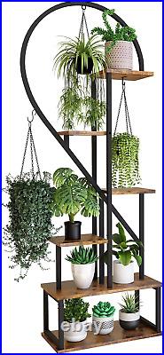 6 Tier Metal Plant Stand, Creative Half Heart Shape Ladder Plant Stands Indoor