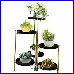 6 Tier Metal Plant Stand Multiple Flower Pot Holder Shelves Planter Rack Gold