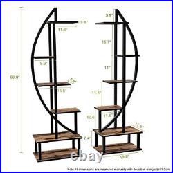 6 Tier Metal Plant Stand, Muti-Purpose Ladder Plant Shelf Indoor 12 Potted