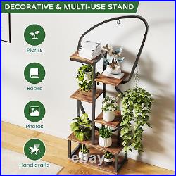 6 Tier Plant Stand Indoor Butterfly-Shaped, Tall Metal Plant Stand with 3 Plant