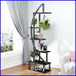 6 Tier Tall Metal Indoor Plant Stand in Pairs Shelf Holder Outdoor Home Decor