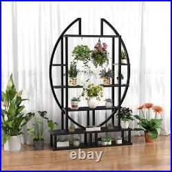 6 Tier Tall Metal Indoor Plant Stand in Pairs Shelf Holder Outdoor Home Decor