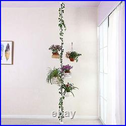 7 Layer Indoor Plant Stands Spring Tension Pole Metal Flower Display Corner Rack