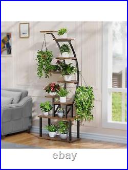 9 Tiered 63 Tall Metal Plant Stand Display Shelves Indoor With Grow Lights
