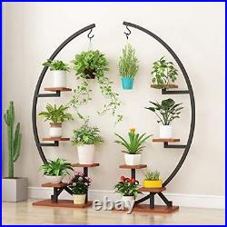 AISUNDY Plant Stand Indoor Half Moon Plant Shelf Stand Multiple Tiered Decora