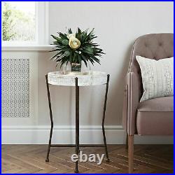 Accent End Table Sofa Side Plant Stand Modern Farmhouse Shabby Chic Living Room