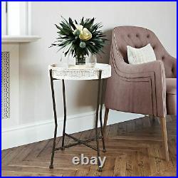 Accent End Table Sofa Side Plant Stand Modern Farmhouse Shabby Chic Living Room
