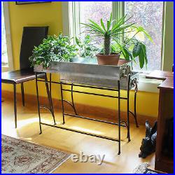Achla Designs WT-04 Large Metal Windowsill Trestle Plant Stand with Removable Tray