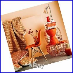Adeco Home Garden Accents Wire Round Iron Metal Stool Side Table Plant Stand