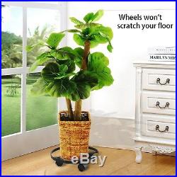Amagabeli 14 Metal Plant Caddy HEAVY DUTY Iron Potted Plant Stand with Wheel