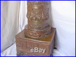 Antique Art Display Pedestal Vintage Brass Metal Plant Stand British Design A++