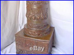 Antique Art Display Pedestal Vintage Brass Metal Plant Stand British Design A+++