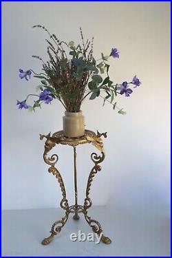 Antique Brass Jardiniere Plant Stand Display Stand