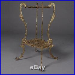 Antique French Rococo Gilt Two-Tier Scroll and Foliate Plant Stand, circa 1880
