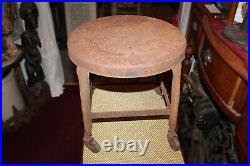 Antique Industrial Milking Cow Stool Factory Stool Wheels Plant Stand Garden