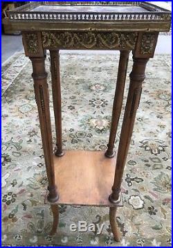 Antique Napoleonic Marble, Metal & Bent-wood Furniture Plant Stand. Fine & Rare