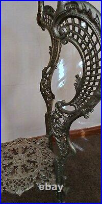 Antique Victorian Metal & Marble Plant Stand