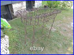 Antique Vintage Twisted wire metal planter outdoor furniture garden plant Stand