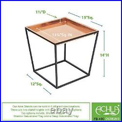 Arne Plant Stand, 14 H with Copper Tray