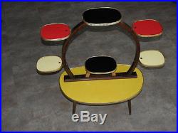 Atomic Age Mid Century Multicolour Plant Stand Display Table 50s VTG Retro 60s