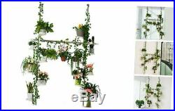 Baoyouni Indoor Plant Stands Spring Double Tension Pole Metal Flower Display Rac