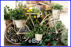 Bicycle Plant Stand Iron Garden Decor Planter Metal Flower Pot Holder Outdoor