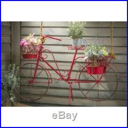 Bicycle Plant Stand Outdoor Red Bike Planter