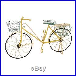 Bicycle Planter Metal Garden Outdoor Decorative Accent Planter Plant Stand NEW