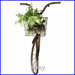 Bike Planter Wall Decor Metal Pot Holder Flower Rack Vintage Bronze Garden Bike