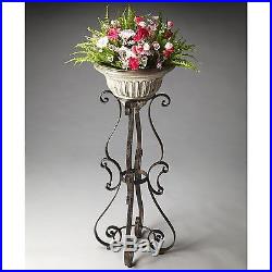 Butler Glory Metalworks Tall Pedestal Indoor Plant Stand Rustic Bronze Finish