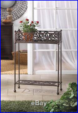 Cast Iron Rectangular Twotier Potted Plant Stand Display Decor New10015519