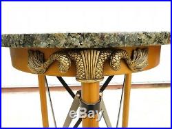 Contemporary BAROQUE DOLPHIN FOOTED STONE TOP SIDE TABLE PLANT STAND Sea Serpent