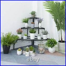 Corner Plant Stand Outdoor Metal For Multiple Plants Ladder Potted Shelf Holder
