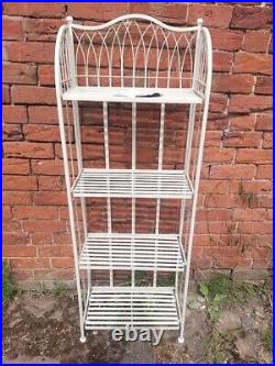 Cream bakers rack etagere 4 tier rack stand shelves plant stand 146cm