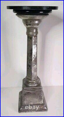 Custom 23.5 Black Granite Top Pedestal Plant Stand