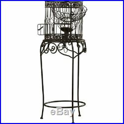 Decorative Bird Cage on Stand Garden, Patio, Wedding Decor, 47''Tall