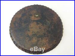 Decorative Hanging Serving Copper Etched Metal Serving Tray Platter Plant Stand