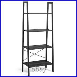 Durable 4-Tier Ladder Shelf Bookcase Bookshelf Display Rack Plant Stand-Silver