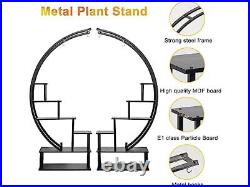 Elevens 6 Tier Metal Plant Stand Black Steel