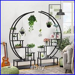 Elevens 6 Tier Metal Plant Stand Muti-Purpose Plant Shelf with Hanging Loop H