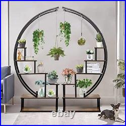 Elevens 6 Tier Metal Plant Stand Muti-Purpose Plant Shelf with Hanging Loop H