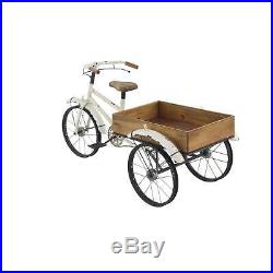 Farmhouse 24 x 48 Inch Tricycle Cart Metal Planter by Studio Brown