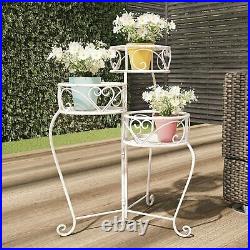 Flower Display Potted Plant Stand 3 Tier Decorative Indoor Outdoor Porch Yard