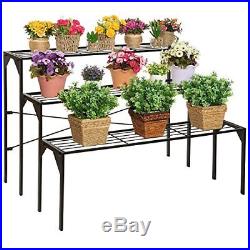 Flower Plant Pot Stand Rack 3 Tier Shelf Garden Decoration Home Patio Lawn Large