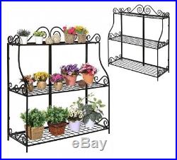Flower Pot Stand Indoor Outdoor Garden Decor Plant Display Shelf Planter Rack