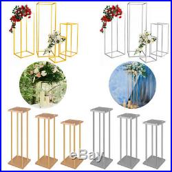 Flower Rack Metal Art Geometric Column Vase Stand Prop Wedding Party Detachable