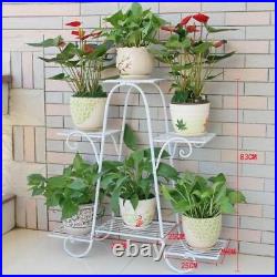 Flower Shelf Balcony Stand Plant Rack Outdoor Garden Metal Patio Decoration Tool