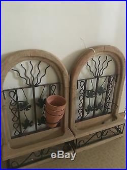 Flower planters! Brand new wood and metal art
