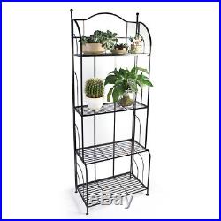 Foldable Plant Stand Display Shelves Flower Pot Rack Holder Garden Decor 4 Tier