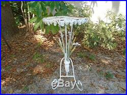 For Repair Iron and Tole Metal Flowers Side Table Plant Stand Detached Top